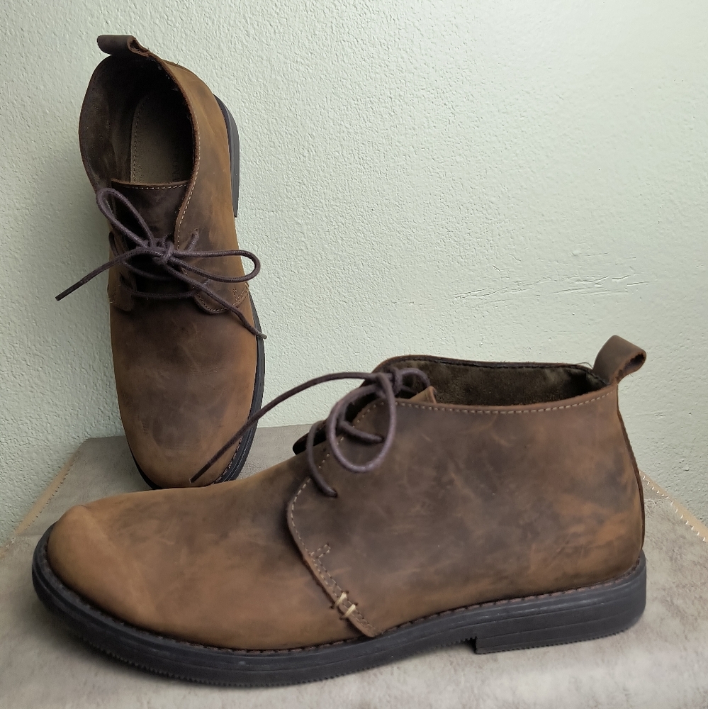 Men's Casual Chukka Boots Size 12 Brown Lace Up